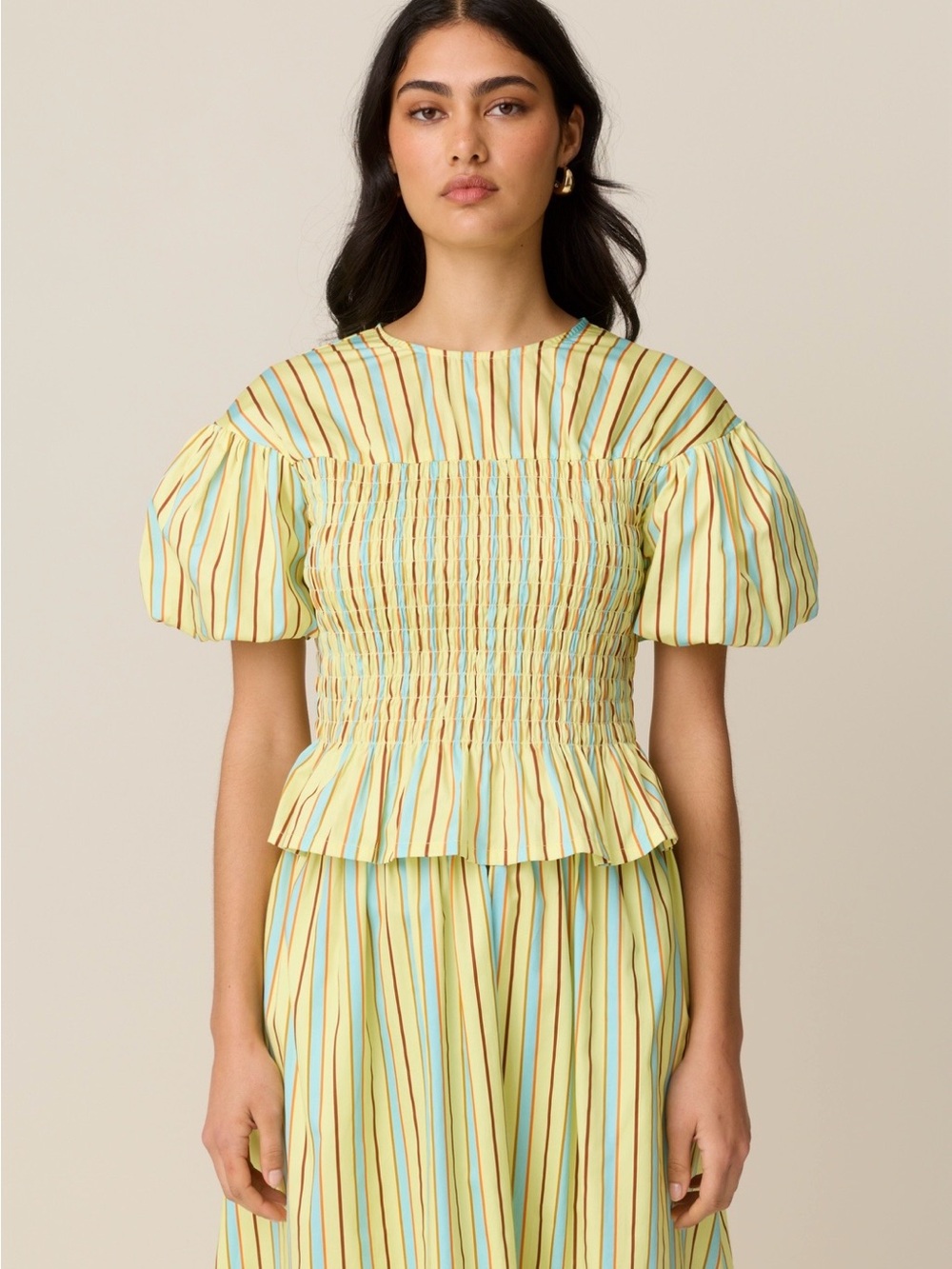 Variety Hour Fable Blouse in Sunroom Stripe - size US M